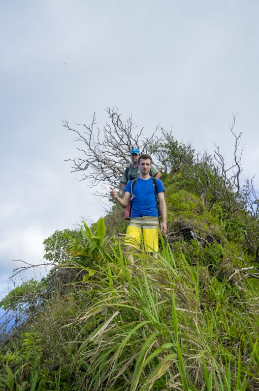 A picture of Josh and myself heading down from Mt Ohue: